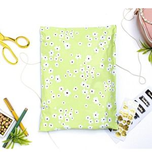 25 Designer Wildflowers Mailers Self-Sealing Poly Mailers 10x13